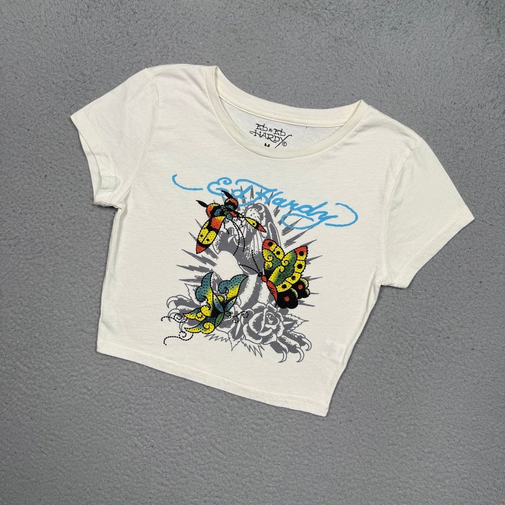 Ed Hardy Rhinestone‎ Crop Top T-shirt